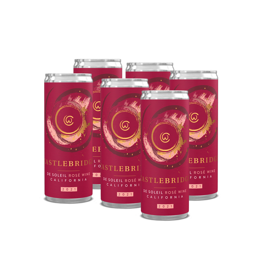 De Soleil Rosé Wine (6Pack Cans) California Rosé Wines Castlebridge Wine Company